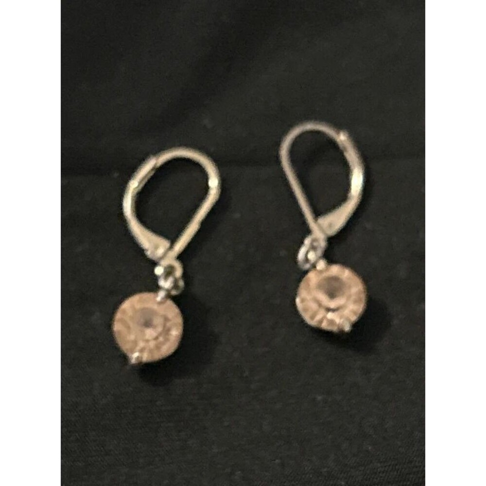 Pink Rhinestone Drop Earrings